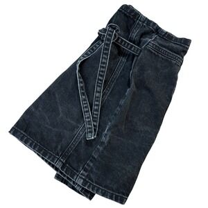 BDG URBAN OUTFITTERS Womens Skirt Small Black Denim Wrap Tie Mini